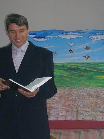 04 A rare picture of Ion, teaching at the harvest festival